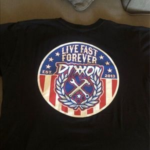Dixxon XL black live fast forever shirt